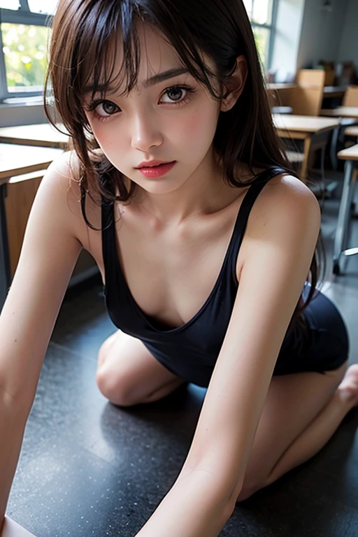 Masterpiece,Highest quality,Official Art,Highly detailed CG Unity 8k wallpapers, Best Quality, 8k, 12 Year Old Naked Girls, tits小さい, Black Gothic Lolita Maid Outfit、Raw photo, Absurd, Award-winning portraits, A shy smile, Solo, , , Delicate girl, upper body, Digital SLR, Looking at the Viewer, Frank, Sophisticated, Thin arms, maid Cafe, (Detailed eyes and face:1.0), (Senile:1.1)、((NSFW:1.7、Real))、1 Girl, ((Schoolgirl uniform)), View your viewers, Young face、Satisfied expression, (( Spreading legs、With legs apart、Mainly crotch)),Show your chest、、tits、Small breasts、、((Genitals))、((((10 years old)))))、(((Genitals)))、(Pussy line)、((((Japanese elementary school students、She has a bun hairstyle、Japanese Junior Idols、I was in ecstasy.....、、I feel ???????、