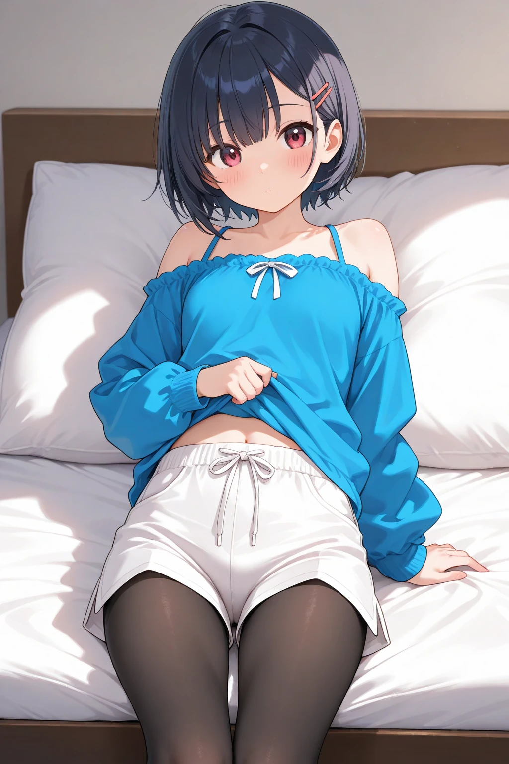 1girl in、AS-Adult、Underwear、Cute underwear、Striped、（Portrait from the knee up）、