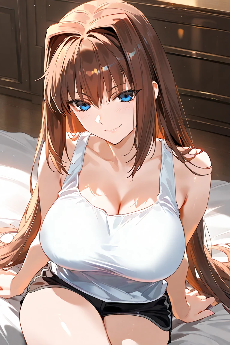 girl with long hair in white dress posing for camera, seductive girl, oppai, biomechanical oppai, beautiful alluring woman, goddess, big breasts!, top rated on pixiv, holo, [ 4 k digital art ]!!, marin kitagawa fanart, attractive girl, sfw huge breasts, big breasts!!, beautiful girl