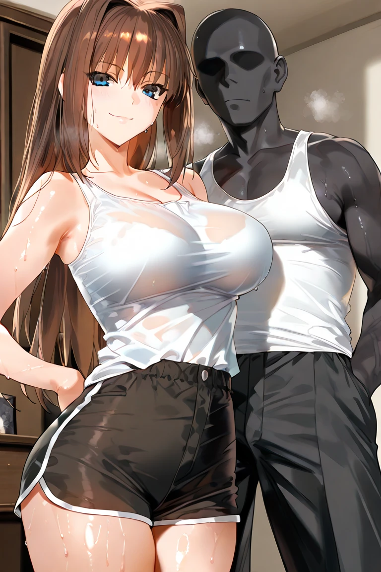 1 girl, detailed blue eyes, lange wimpern, detailed beautiful face, (Long black hair:1.4), improvisierter Knebel, (Klebebandknebel:1.6), GEKNEBELT, Klebeband, festgebunden, (arms behind back:1.6), gefesselte Arme, blushing, Tape gag, (Big boobs:1.1), (wet skin:1.3), black bikini, (laying in a bed:1.5), nah Aufnahmen, spucke aus dem Mund laufend