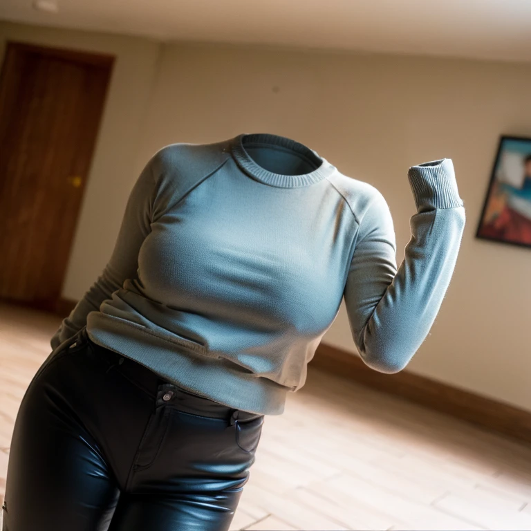 chubby, fat, black leggings and yellow short culottes, long sleeve t-shirt, (Rosa), (invisible:1.5, no humans:1.5, headless:1.5, faceless:1.5), (cute big breasts), (8k, RAW photo, best quality, masterpiece:1.2), (realistic, photo-realistic:1.37), photon mapping, radiosity, ((Hasselblad photography)), physically-based rendering