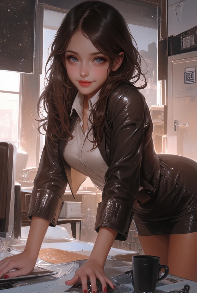 ((Midnight, Best quality, 8k, Masterpiece :1.3)), Whole body, Long legs, Sharp focus :1.2, A pretty woman with perfect figure :1.4, Slender abs :1.1, ((Dark brown hair,Gigantic breasts :1.2)), (White tight tshirt, Jean bib, Standing:1.2), ((Night city view, Rooftop:1.3)), Highly detailed face and skin texture, Detailed eyes, Double eyelid