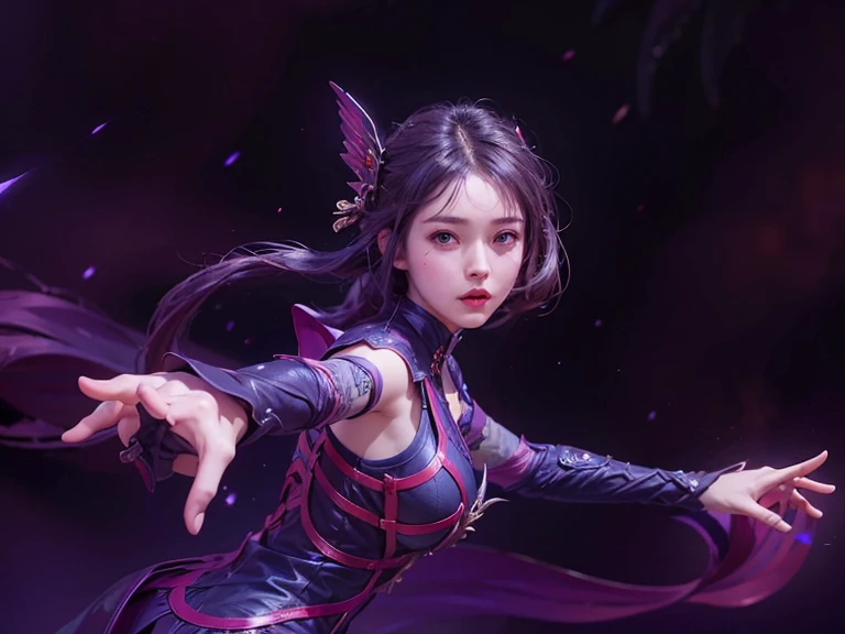 um close up de uma pessoa segurando uma espada em um jogo, jinx arcano, Fenda Selvagem, Piltover, Orianna, Estilo League of Legends, Catherine, Samira de League of Legends, Modelo IG | Artgerm, fuchsia skin, Irelia, Brigitte, Ashe, pele fuschia, fuchsia skin below the armor, Leblanc --auto