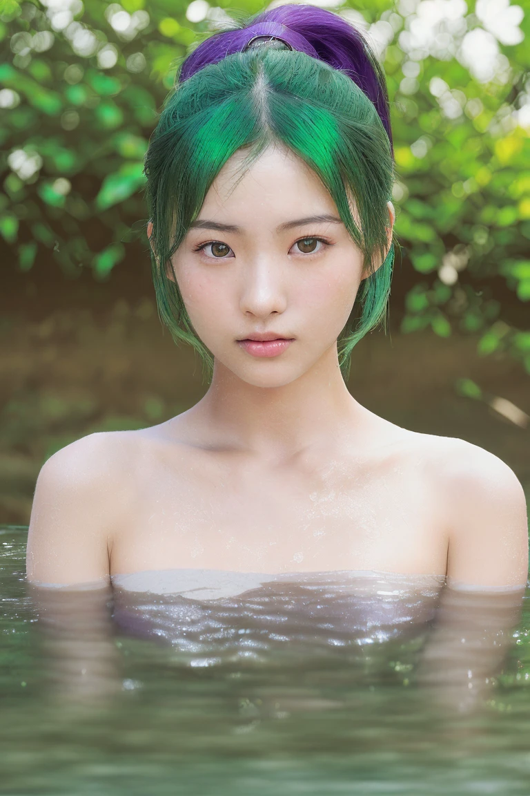 (((nude beautiful model))),,On all fours on the beach, melt into the white waves, Medium Hair, Light emerald green hair, Fish hair ornament, Heart-shaped pupils, Heart Earrings, Heart in Eye, Satellite Imagery, Satellite Imagery, Ray tracing, Stereogram, Satellite Imagery, Mastepiece,nswf,Spread your legs wide,Emerald Green Sea、Beautiful seashell background、(Close your eyes)、(Open your mouth)、(Shooting from behind)