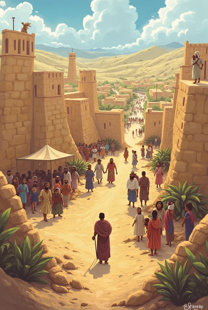 I want a sequence of images that tell story of Achan, that can help ...
