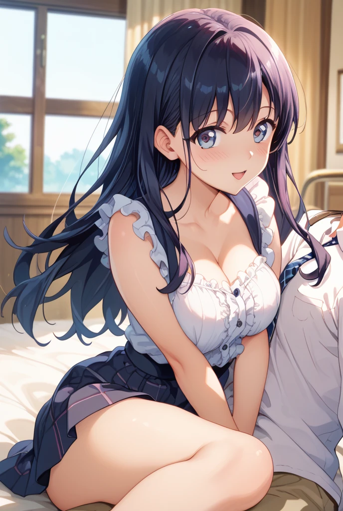 Mirai Kasuga (million live), (highest quality, 8K, masterpiece, Super detailed:1.2), (Lens flare, particles of light, shine), big breasts, NSFW, (((Completely naked))),(embarrassing:1.2), (blush:1.2), (orgasm:1.4), open your mouth, nipple, (shout:1.3), (Wet:1.2), ((Normal position)), Futomo、Kamimei White Knee Socks, white dress, Wear a hat, ruffle thighs, zettai ryouiki, petal, ribbon, holding,blush, panty shot, (full body esbian), heavy breathing, vagina,sex, ((raise your legs)), testis, penis, sex, white bed, Bedroom, masterpiece, highest quality, Super detailed, High resolution, Very detailed CG, official art, clothes sex, sex, vaginal penis, 8K