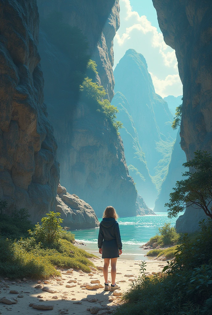 epic movie poster, volcano erupting, award winning (full body:1.3)character full body, (cute face:1.3), portrait photo of a (lake:1.2), (water goddess:1.2), (wading:1.2) in the pacific (ocean:1.1), (partially submerged shot:1.2), (waves:0.9), desert island background, palm trees, beach,fluffy clouds in the sky, outrun, vaporware, trending on artstation, highly detailed, fine detail, intricate, (lens flare:0.9), (backlighting:0.9), (bloom:0.9), [Style-Micro::10]