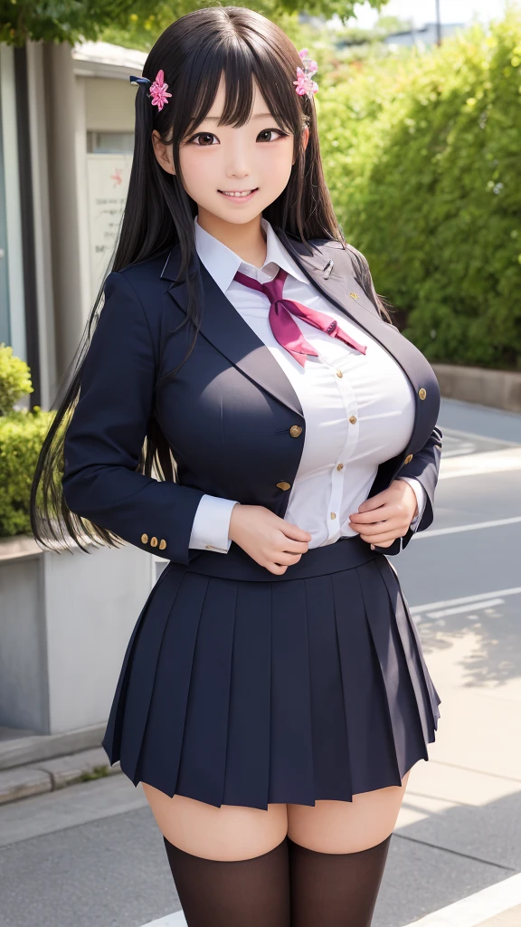 (school uniform:1.2),aimiliya,cleavage, medium breasts,light smile,best quality