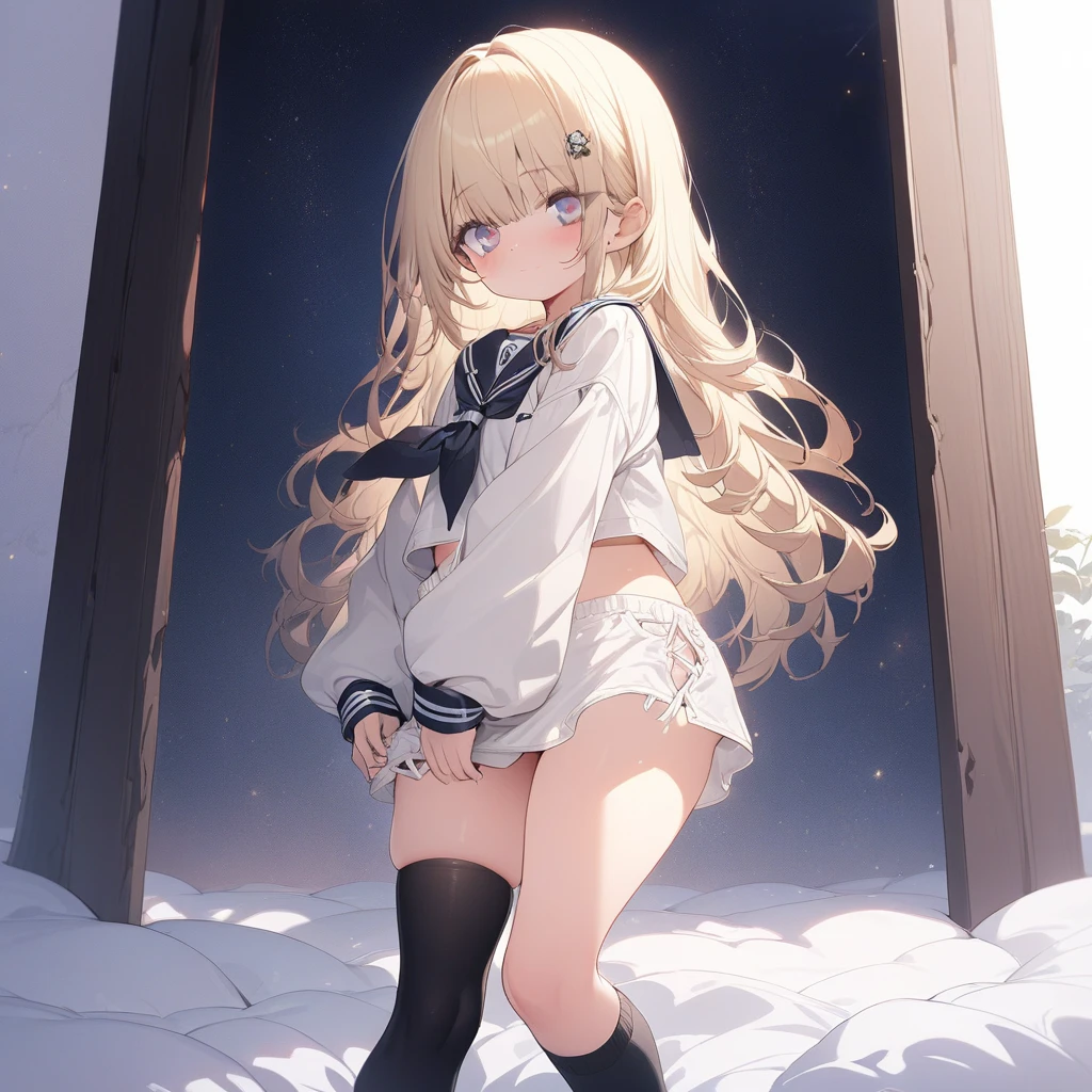 masterpiece, realistic, photo realistic, hyper realistic, best quality, ultra-detailed, super detailed skin, kawaii, cute, lovely, extremely detailed, 4K, 8K, beautiful, solo, 1girl, cute, looking at you, open mouth, evil smile, feel awkward, shy, middle breast, light bronde hair,
White fuzzy knit sweater
Black culotte skirt
Garter belt
Long boots
pastel color
snow, snowy, diamond dust,
(beautiful eyes), (dark skin:1.1), shiny skin,