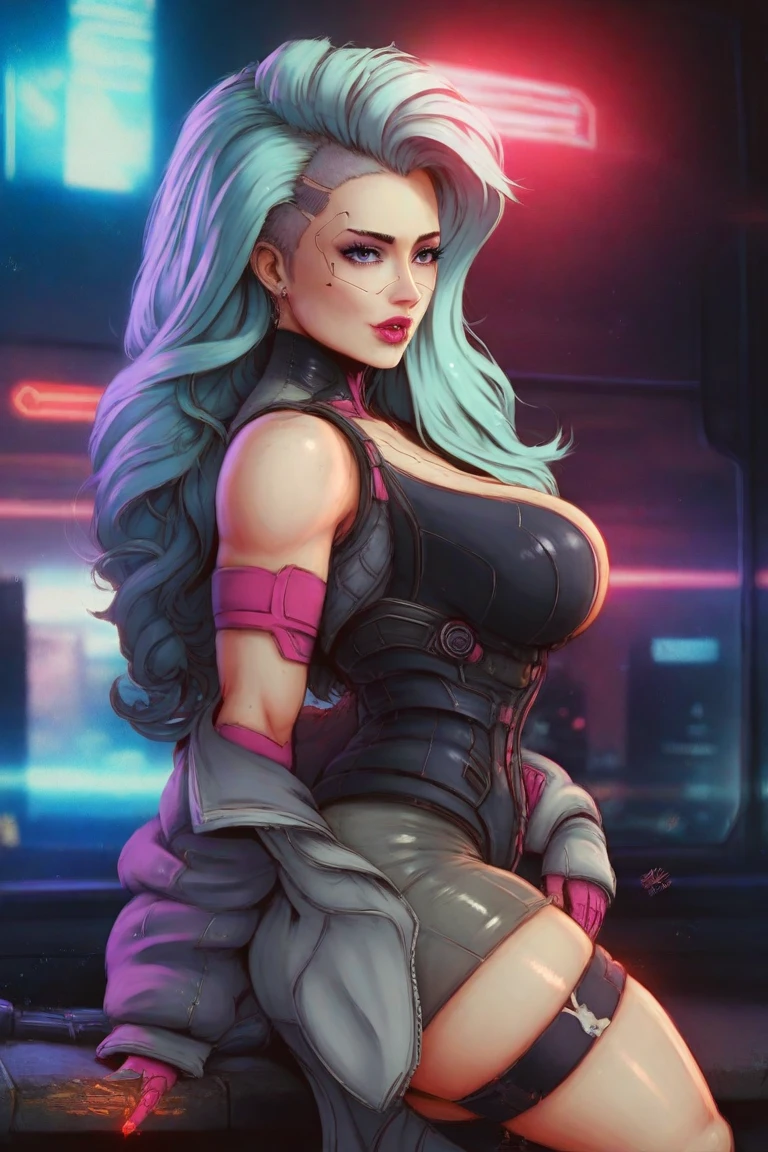 Poster of a face with roses around her eyes and the words bearale on it by Shepherd Ferry (cyberpunk) (neon) ((Barbara Eden wears traditional rural Germany style She is))