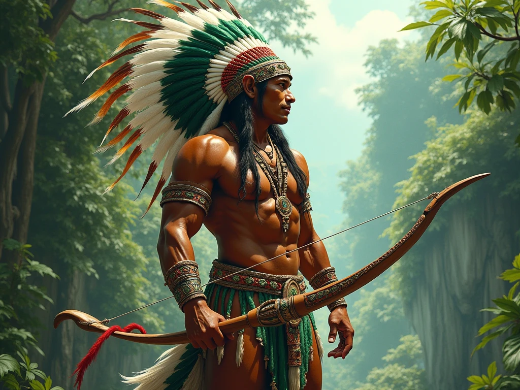 a native american man with suit clothes and many feathers, indo american sioux style, typical american indian clothing, native american breastplate and chokers, indian ax in hand, he uses two leviathan axes as weapons, realism, texture realistic, 8k