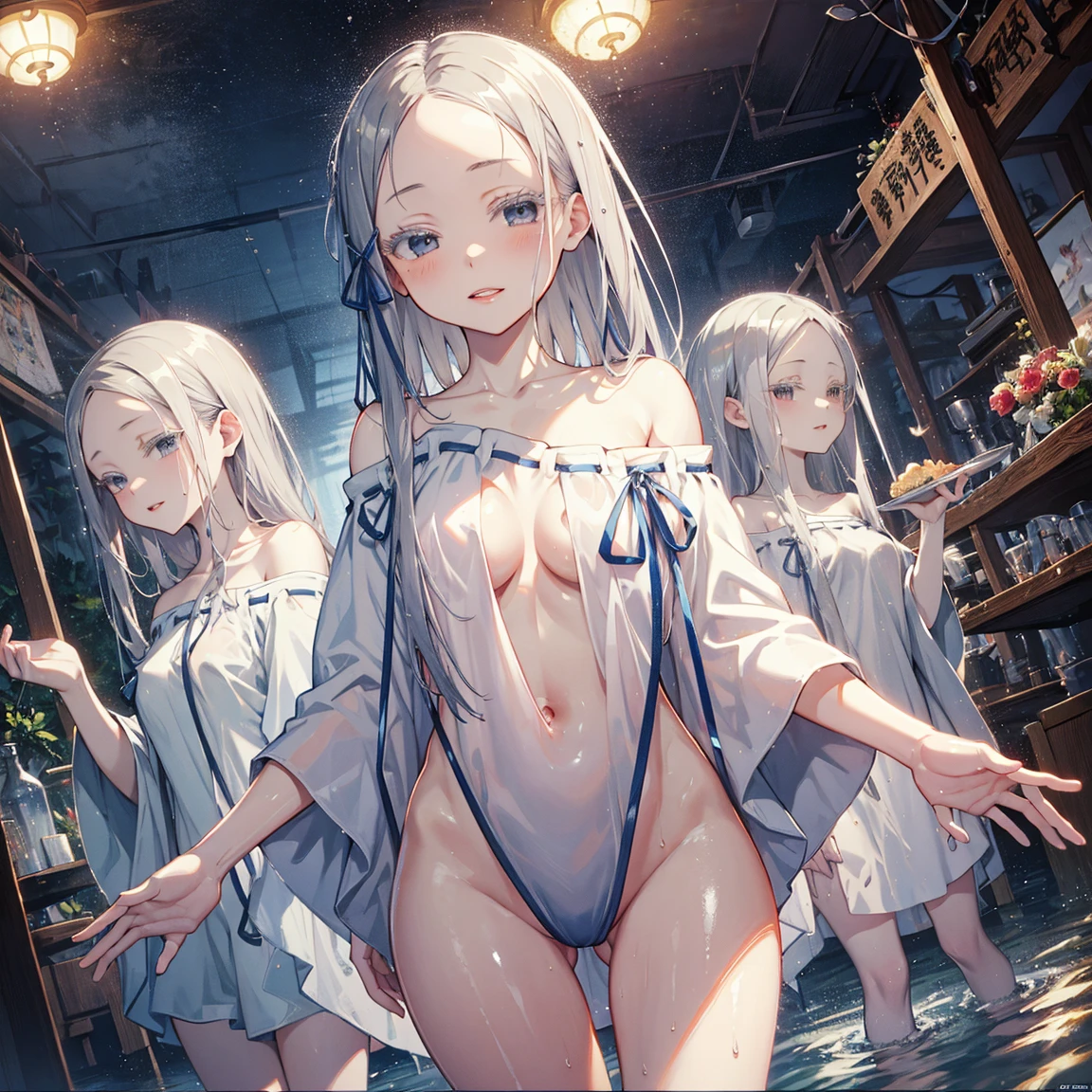 (masterpiece、Highest quality)、(日本のUnsanitary and dim地下街、Night view、Poor Street)、((Naked Women3People and above、tits、Pussy))、(Street lamp、地下へのstage)、(美しいNight view)、(Showa style、Japan favelas、Old and dirty hot spring town)、(Underground hot spring facilities、stage)、(middle School girls3People and above、Tank top、Panties、smile、fun)、((Unsanitary and dim))、Shady Red Light District、shaved ice、Sale of drinks、(stage、Everyone is having fun bathing)、smile、Happy schoolchildren、Perfect Anatomy