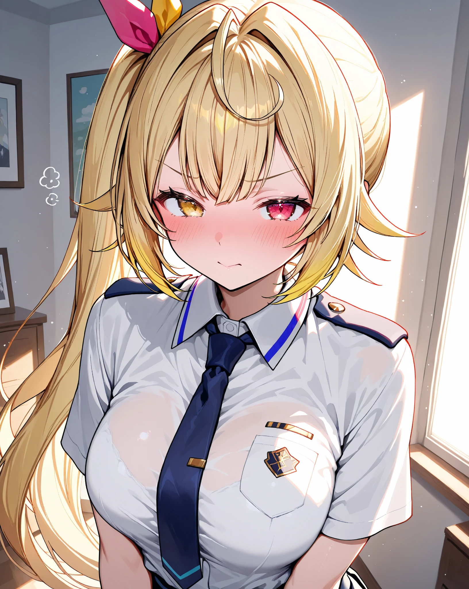 比類のないmasterpiece, Ultra-realistic 8K CG, Perfect artwork, ((The perfect woman)), Mature Woman, Narrow waist, Fascinating, clean, Beautiful Face, {Very delicate and beautiful girl} , 8k wallpaper, {{{masterpiece}} }, One girl, Blonde, blue eyes, ponytail, Police uniform, jewelry, lips, lipstick, Long Hair, Watch the audience, compensate, lips, red lips, Simple Background, alone, Upper Body, (Shiny skin),((Toddler girl)) ((5 years old))((naked)) ((nsfw))