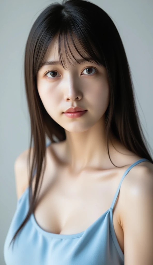 (Highest quality、8k、32K、masterpiece、Hmph:1.2)、Cute Japanese Women Photos、Photographed in front of a white wall、Photographed in natural light、Upper Body、Surface Focus、Long sleeve shirt、Simple Necklace、From above、Mix 4、(8k、RAW Photos、Highest quality、masterpiece:1.2)、(Realistic、Photorealistic:1.37)、1 girl、Photon Mapping、Physically Based Rendering、Excellent image quality、High resolution、1080P、(Beautiful face)、(Detailed facial depiction)、(Detailed explanation of the hand setter muscle parts)、(Detailed CG)、 Extreme light and shadow、Dirty hair、masterpiece、Rich details、(exquisite features)、(Best image quality)、(masterpiece)、(Detailed eyes)、I look forward to seeing you、Delicate clavicle、Various poses