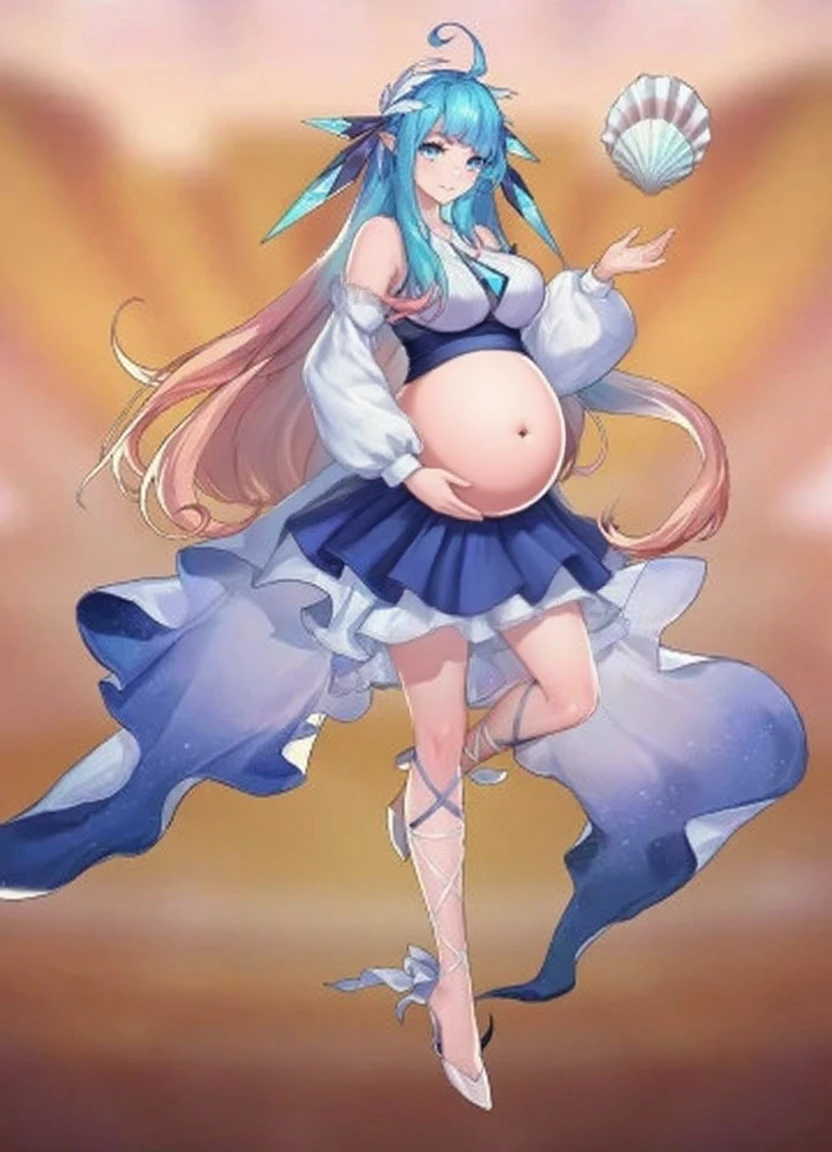 TakaRi, 独奏, 1girll, whaite hair, long whitr hair, Purple eye, ssmile, standing on your feet, dynamicposes, 8K, tmasterpiece, best qualtiy, absurderes, Perfect anatomy, cinmatic lighting, cowboy lens, (Police uniform:1.1), trouser,Pregnant belly,Pregnant belly