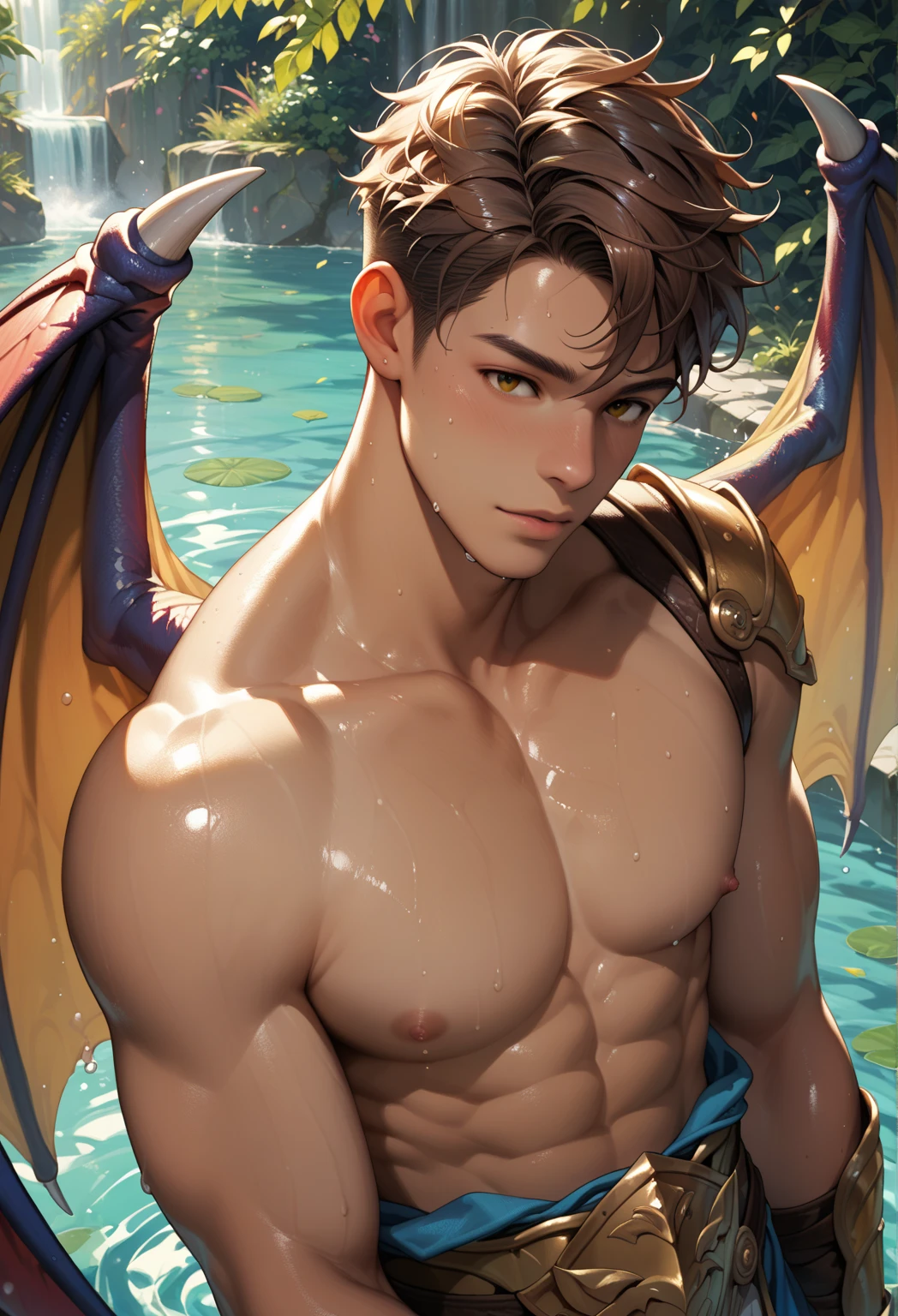 

absurderes, A high resolution, Ultra detailed, hdr), Masterpiece, Best quality, 2 boys , Portrait of a 2 boy smile at each orther , hug, cuddle , look like Li Yuanbin, Kim Hyung Tae, Kim Hyung Tae, Yin Shishan, Who is Shi Yu, detailed sperm on body, Handsome boy with red eyes, manly, Detailed face, alot of sperm on face, strong sport body, lean muscles, Professional photo, catching clear sun light, The Arafards went into battle shirtless, super long big blue dragon wings, sexy dragon warrior costume, Fight comfortably，legs are open, puffy nipples, Focus on your audience,18 year old boy, Handsome boy wearing nothing , [ well-defined body ]，angelicales，fantasy big blue dragon wing warrior ，holy rays，above the sea background, detailed Abs，big chest muscle，super long big fat dick masturbate, correct dick in good shape, erection, super realistic detailed dick, big juicy butts, bare butts
