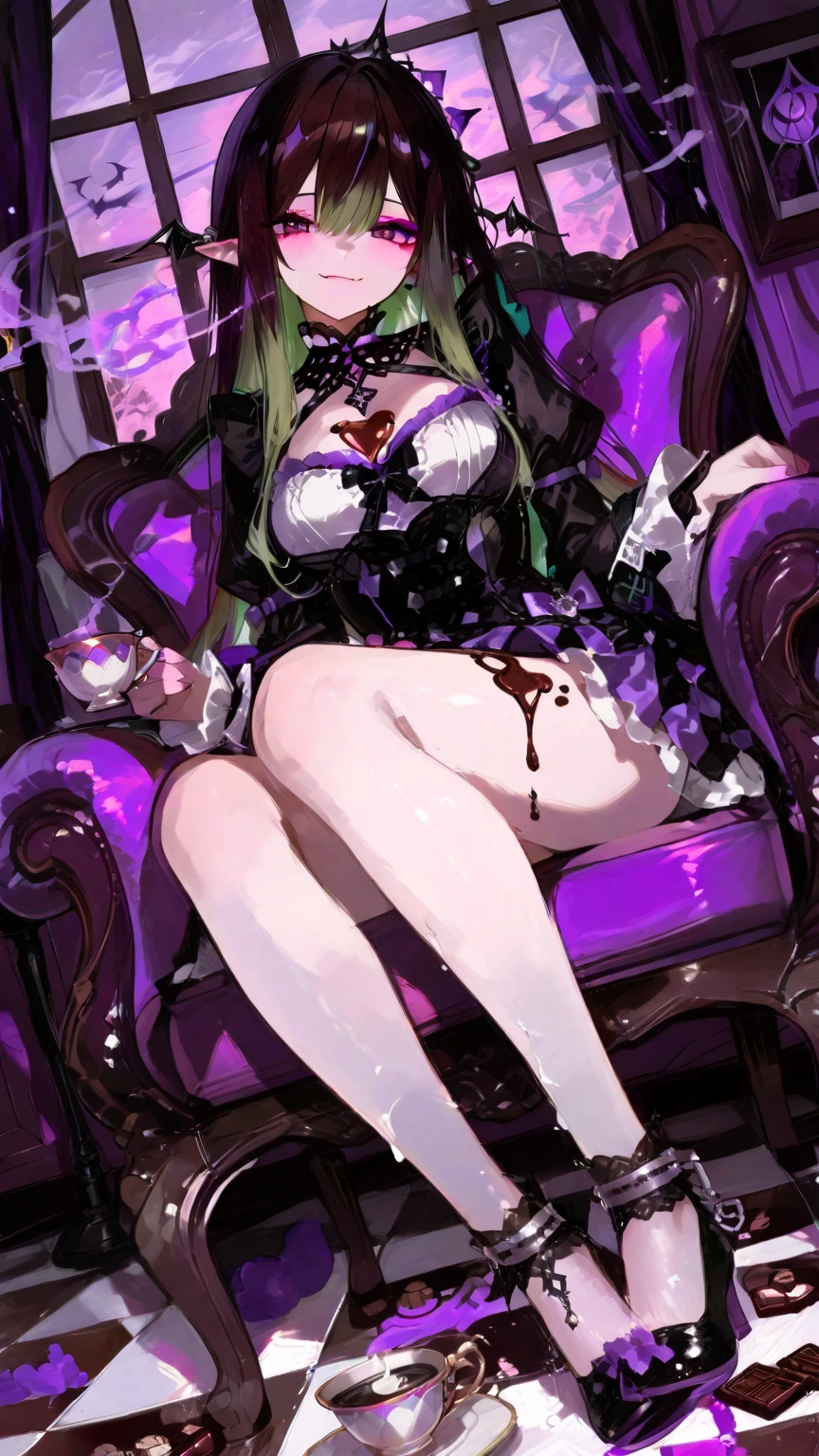 Final Fantasy 7 Tifa Lockhart Indoor at night Sitting in a chair and being restrained sexy Wearing black stockings Wearing a mini skirt A large amount of clear mucus splashes out Put a black blindfold on both eyes Black clothes、Skinny legs in black panties Big Breasts Slim figure Surrounded by many women、high quality CG Tone Dim lighting、Please open your mouth wide trembling、Lesbian、slimy、A large amount of mucus is sprayed、Wriggle your body