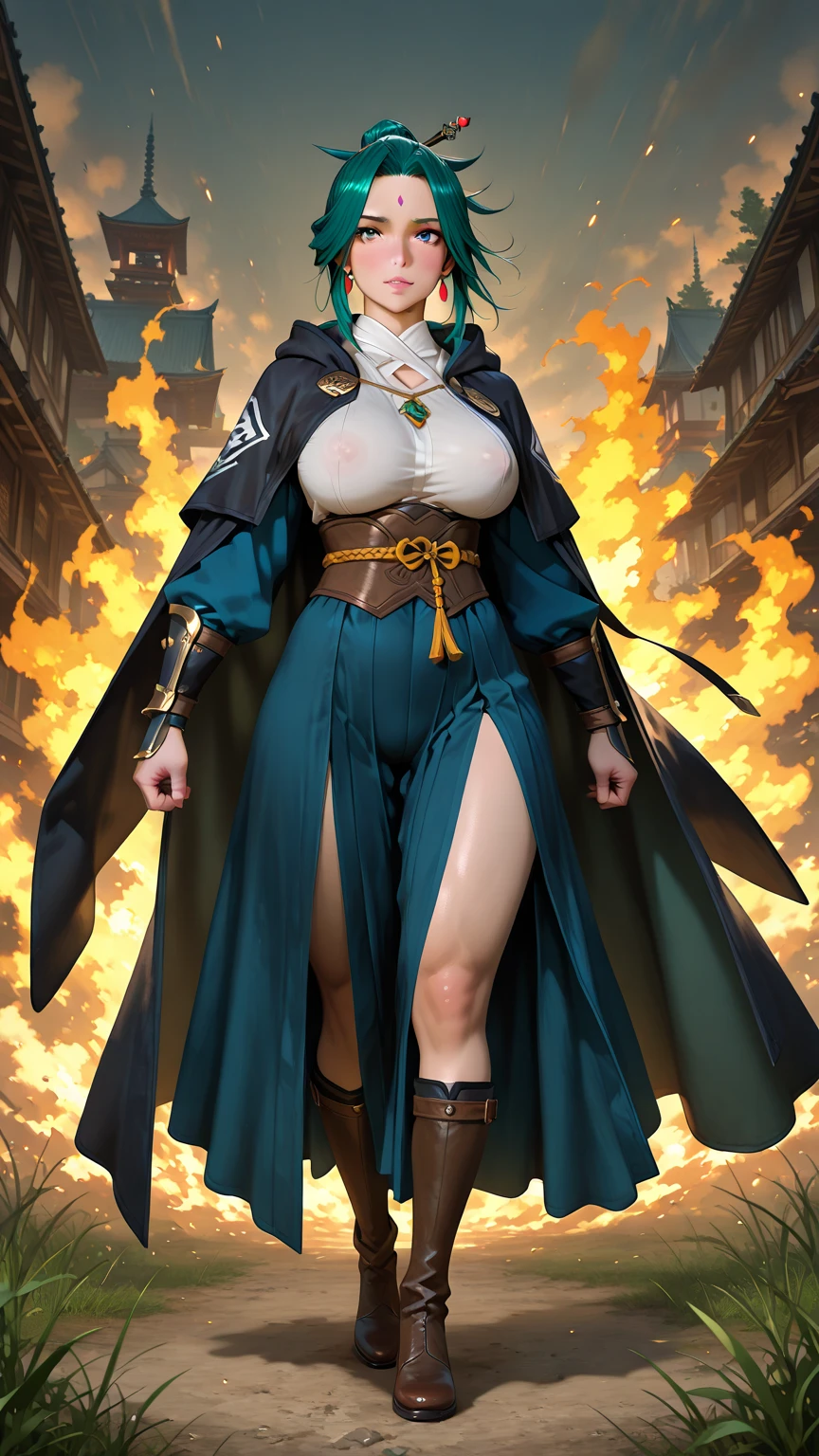 masterpiece, best quality,, corset, breastplate,lum, , urusei yatsura, cloak, pants, pullover kimono,martial pov,, pantyhose, sharpteeth, standing,smile, matial art,, full body, boots , pant, medium breast, pants, pullover,martial pov,god rays, ray tracing, sparkle, cinematic lighting, UHD, retina, masterpiece, ccurate, anatomically correct, textured skin, super detail, high details, high quality, award winning, best quality, highres, 1080P, HD, 4K, thunder aura, light aura, sharpteeth,, super powers, full body, standing, kimono,woman-medieval-clothes, fangs, smile, green hair,, teeth, big breast