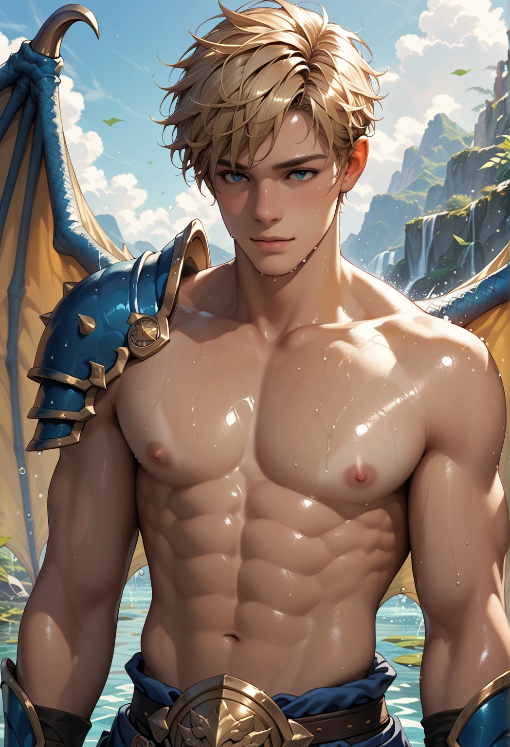 2 handsome  guy naked, romantic , manly，super realistic, tall, 20 years old，young  men , strong sport body, sexy posture , detailed muscles, Inspired by Bian Shoumin, Inspired by Xiao Yuncong, yihao ren, yanjun cheng, jinyiwei, inspired by Huang Gongwang, xintong chen,  absurderes, A high resolution, Ultra detailed, hdr), Masterpiece, Best quality, pro studio lighting,  2 boys , Portrait of a 2 boy smile at each orther , hug, cuddle , look like Li Yuanbin, Kim Hyung Tae, Kim Hyung Tae, Yin Shishan, Who is Shi Yu, detailed sperm on body, Handsome boy with red eyes, manly, Detailed face ( fine eyes 1:1 ) alot of sperm on face, strong sport body, lean muscles, Professional photo, catching clear sun light, The Arafards went into battle shirtless, super long big blue dragon wings, sexy dragon warrior costume, Fight comfortably，legs are open, puffy nipples, Focus on your audience,18 year old boy, Handsome boy wearing nothing , [ well-defined body ]，angelicales，fantasy big blue dragon wing warrior ，holy rays，in the wonderful sea  cave background, detailed Abs，big chest muscle，super long big fat dick masturbate, correct dick in good shape, erection, super realistic detailed dick, super big juicy butts, bare butts