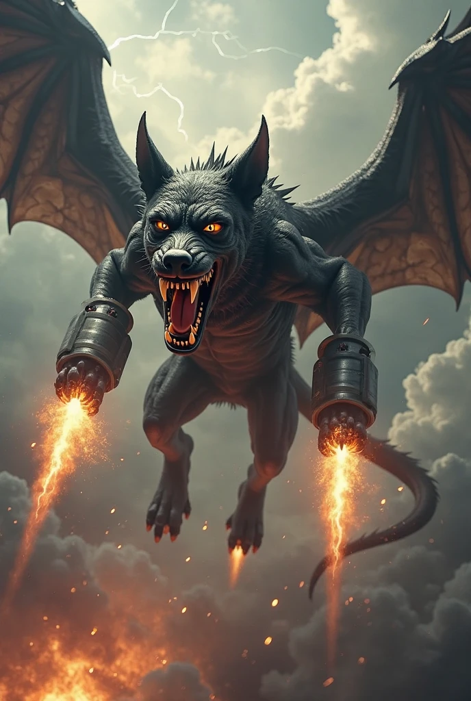 Trompe-l'œil illustration of a demonic winged tiger with dragon scales, glowing red eyes, sharp fangs, and goat horns bursting through a city street, tearing the asphalt to reveal a terrifying hellscape below, its massive fiery claws causing destruction and chaos, buildings are shattered and debris is scattered, people fleeing in fear, depicted from a bird's eye view, the urban setting sharply contrasting with the infernal underworld, photorealistic, 8k, HD, epic composition, Unreal Engine, Cinematic, Color Grading, Ultra-Wide Angle, Depth of Field, beautifully color-coded, intricate details, natural lighting, moody lighting, volumetric lighting, ray tracing, shadows, photorealistic, 8k
