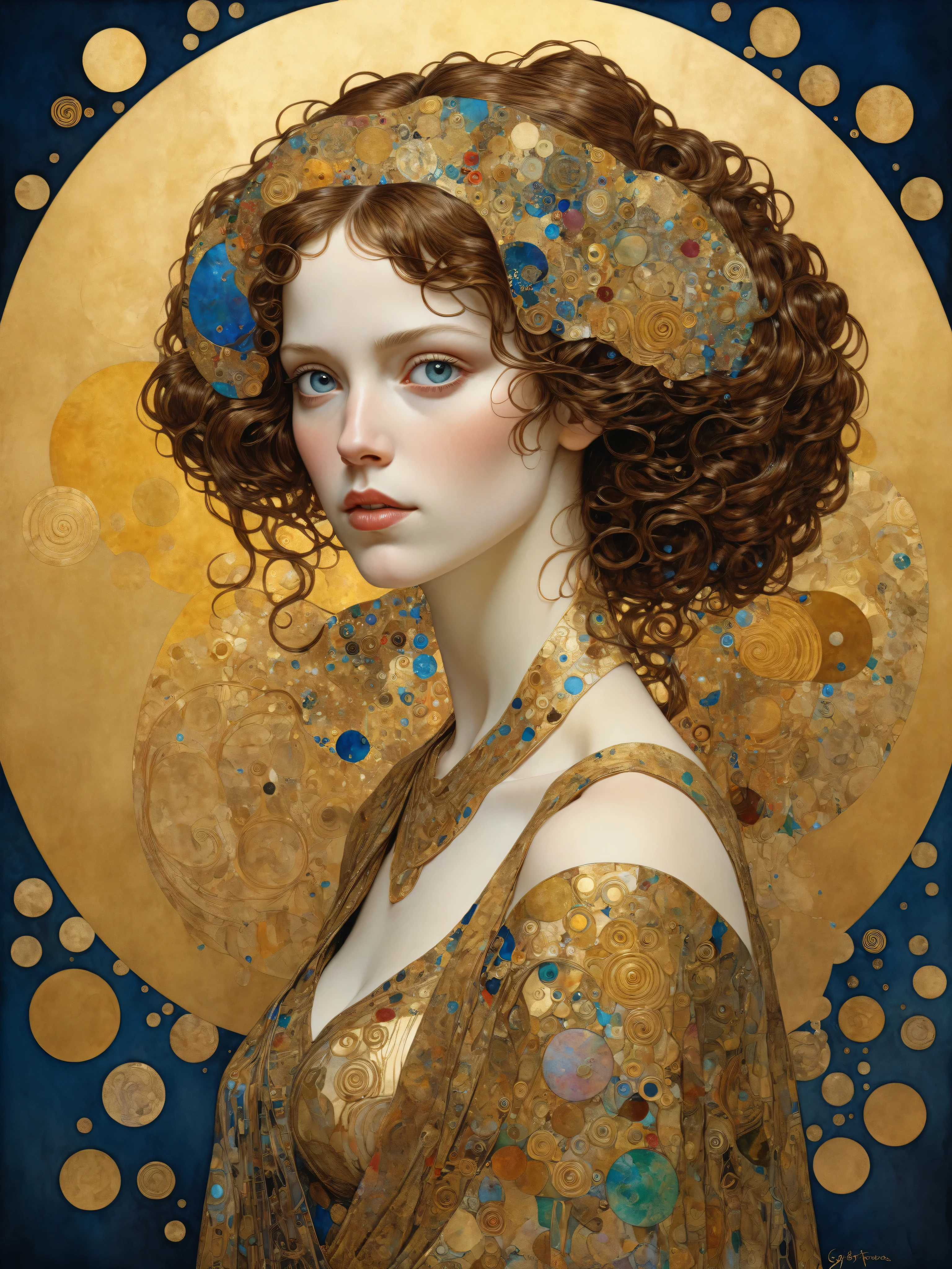 split screen, [mysterious:happy:0.5] woman, by Gustav Klimt, artistic impressionist watercolor paint by Geoffroy Thoorens and James Christensen, intricate, cinematic lighting, highly detailed, smooth, sharp focus, perfect balanced style, amazing depth, complementary colors  <lora:hyperkraximalism:0.3>