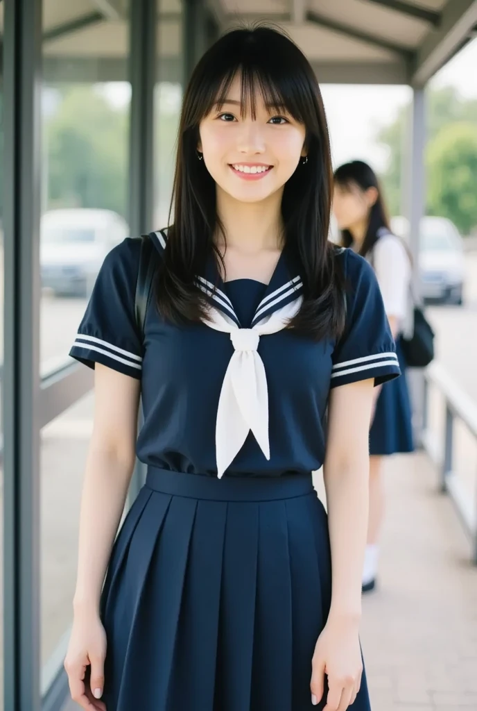 (Highest quality、Highest quality、Highest Resolution、masterpiece、detailed、live-action)、
(((Lift up the hem of the sailor uniform skirt with your own hands)))、
(((Grab the hem of your sailor uniform skirt with your own hands)))、
(((Wearing pantyhose up to the waist)))、
((Pantiesを見せて))、
((Pantiesが見えている))、
Panties、
bra、
1 Japanese woman、
Cute Japanese Woman、
Beautiful 20 year old Japanese woman、
Slender figure、
Super slim figure、
Small breasts、
Silver Hair、
The woman is facing the photographer、
smile、
whole body、
Standing posture、