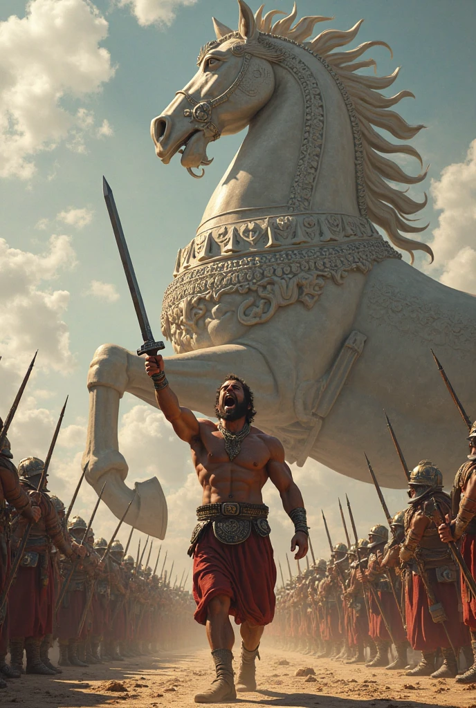 two warriors rivals fighting, (melhor qualidade, high resolutions, fotorrealista:1.37), ultra detalhado, Machados de Guerra Viking, Brilho Celestial, Guerreiros ferozes, Antigos campos de batalha, Guerreiros dos Deuses, epic showdown, intense power, Historical war, dramatic lighting, Mystical aura, Armas divinas, Mythical battlefields, Legendary fight, Heroic champions, guerreiros destemidos, Lendas antigas, Grito de Guerra, Triumph and glory, atmosfera imersiva, Epic combat, Amazing scene, Mythical warriors, Old Norse, Film-like composition, energia intensa, mythical heroes, mythical creatures, Fierce determination, Amazing action, dinamic poses, Confronto monumental, ethereal beauty, Mythical realms, Mythical force, divine intervention