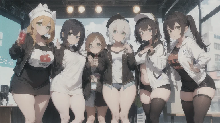 School classroom、Group photo with many friends、Cute warm-colored bra、Cute underwear in warm colors、Bare legs and leather shoes、Completely naked、Climax