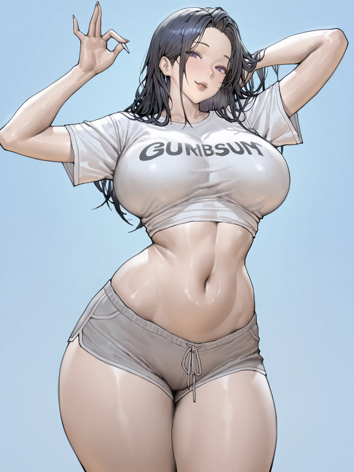 Sexy dark-skinned Azur Lane wife, huge big tits, curvy super thick, six pack abs, Tight black sexy miniature bikini exposing her nipples, reveal her genitals, camel toe, diamond jewelry, harajuku girl makeup, sexy chest hollow, Wake up, software, girl, alone, perfect body, perfect face, perfect hands, perfect fingers, perfect lips, perfect eyes, perfect background, perfect atmosphere, professional quality, 8k, perfect photo shoot, highest resolution, 8k, ray tracing, perfect volume lighting, High quality octane rendering, high quality vector, Super detailed, transparent skin, minimalist background, perfect skin, no distortion