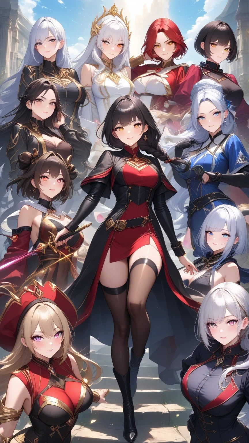 Countless magic circles、Countless magic circles、Fate/stay Night、Fate/Grand/Order、Tohsaka　Rin、Ishtar、Ereshkigal、black hair、twin tails、black ribbon、red eyes、magician、Use of five elements（average one）、Magic Circuitのタトゥー、Magic Circuit、、five rotating stars、The strongest counter dedicated to the five elements、jeweler、jewel magic、Holy Grail War、Ishtar、Ereshkigal、Red Devil、Tsundere、gund、Rune magic、Gem Sword Zelrich、Slash of Light、