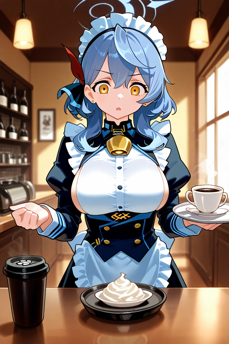 (Best Quality, Masterpiece),sexy mommy, Front cover of a women's cooking magazine, erotic, 18+, nsfw, 1girl, 30 years old, stunning, cute, smile, hourglass figure, Maid costume, beautiful food, text, diagrams, advertisements, magazine title, short brown hair, blue detailed sparkling eyes