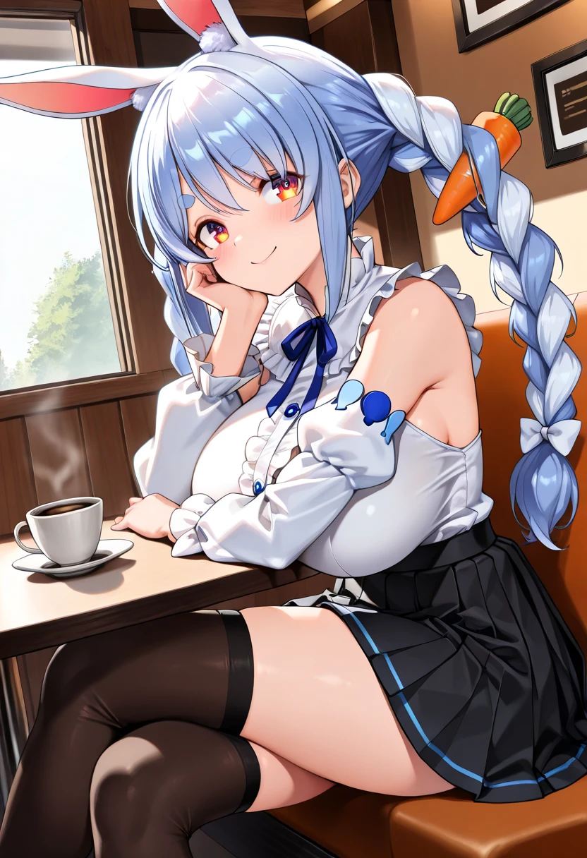 (Photorealistic:1.8, highest quality:1.8,8K masterpiece:1.8,High resolution,Mastepiece:1.8,RAW Photos,Cinematic lighting),No split screen、morning、maid Cafe、(A female store clerk wearing a maid outfit:1.5)、(Soryu Asuka Langley)、
(Completely naked、choker、Medium chest、mini skirt、Wide open chest、Beautiful thighs、Plump nipples)、
(Random hairstyle、Beautiful, shining red, blue, white, brown and silver hair:1.5)、Sparkling Blue Eyes、looks fun、Smile、holding a coffee cup、Random Pause、Random Angle