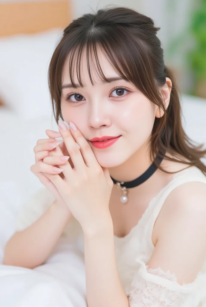 (top-quality、8K、32K、masuter piece、nffsw:1.2)、profile、(slim figure:1.2)、(s lips) 、二重まぶた、shinny skin、Realistic rays、mare、beauitful face、(Light smile:1.3)、crouching down、(a closeup:1.4)、blurry backround、(Front Focus)、(Dark: 1.6)、Fantasy Art、photoRealstic、Professional Lighting、extra detailed face、Award-winning、deep-shadows