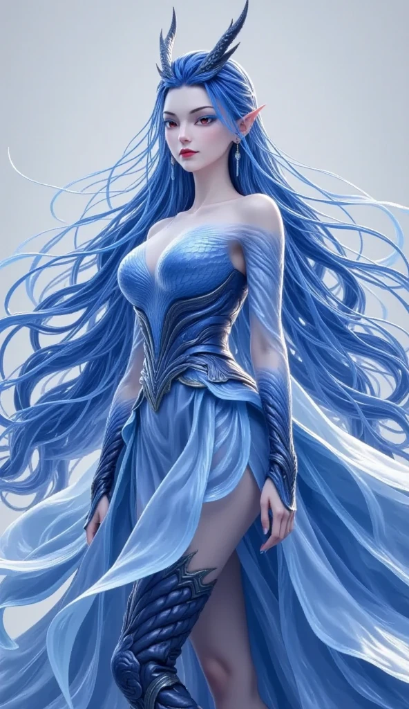 A lovely woman standing in a beautiful blue dresest quality, highres:1.2), with flowing long hair, radiant smile, and sparkling blue eyes. She is surrounded by a vibrant garden filled with blooming flowers and lush greenery. The sunlight gently illuminates her face, creating a soft and warm atmosphere. The dress is made of silk, providing a smooth and shiny texture. The woman's  dress flows elegantly as she moves, adding a sense of grace and sophistication to the scene. The color palette of the image is vibrant and vibrant, with shades of blue, green, and pink dominating the composition. The lighting is natural and soft, casting subtle shadows that enhance the depth and dimension of the woman and the surrounding environment. The overall style is a blend of realism and subtle impressionism, capturing the beauty and serenity of the moment.