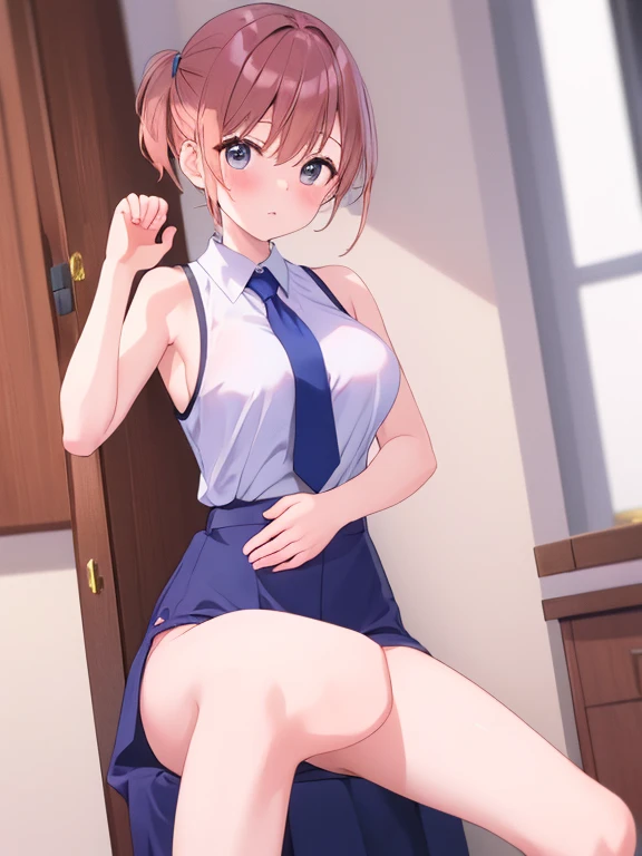 masterpiece, best quality, highres, short hair, hair ribbon, green ribbon, hairband, sailoruniform,((vaginal,sex))