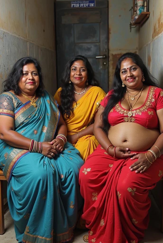 Pregnant indian bride in 🍻 with daughter