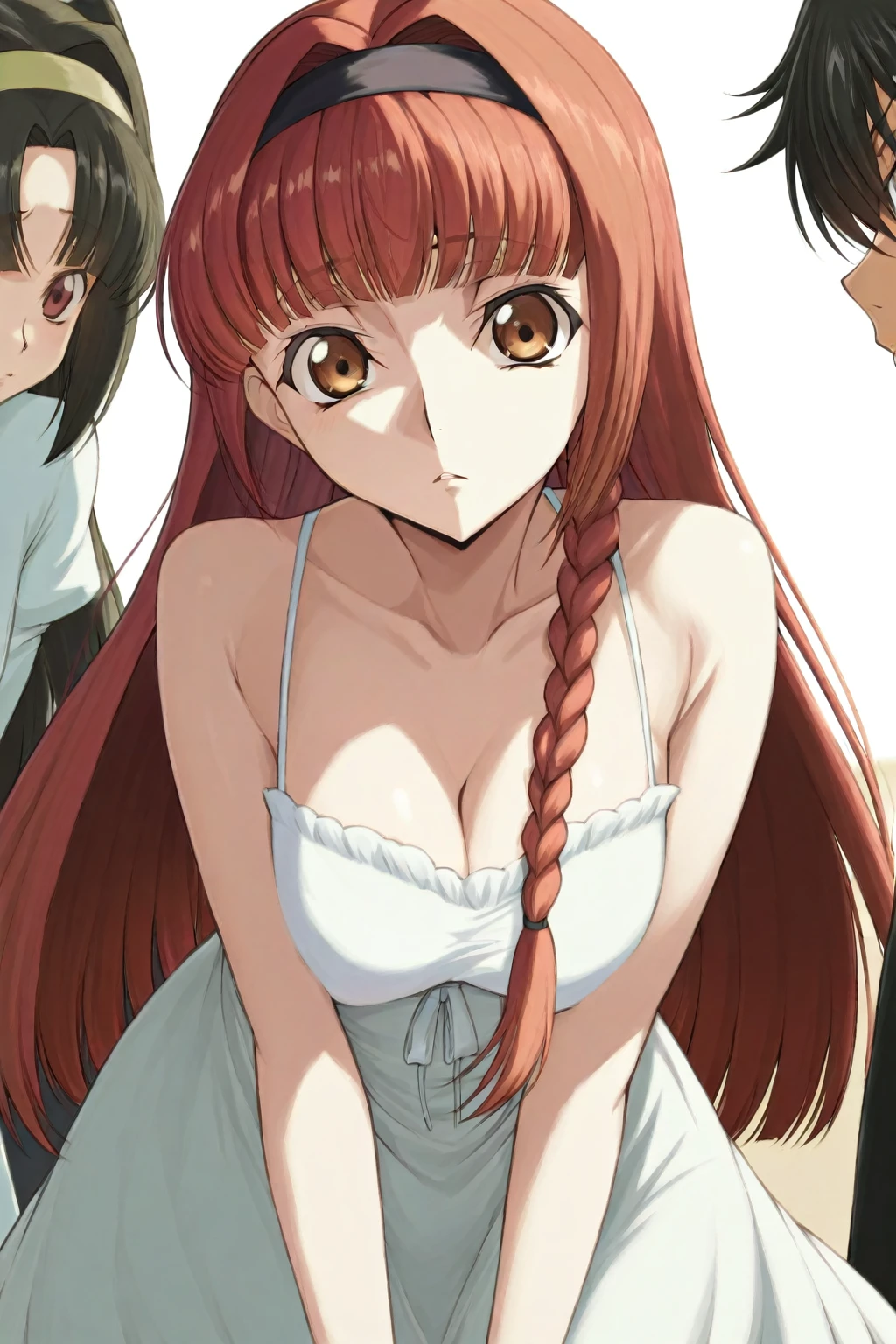 1girl in, Yuigahama Yui, Red-haired shorthair、(large boob), (Best Quality, hight resolution, 4K, Detailed Lighting, Shaders), Standing、 Open Shirt, Upper body,are visible、Open front Y shirt only、Nipples are visible、Nude with big breasts and beautiful eyes、Shy face、fullnude、