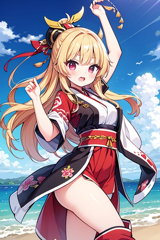 16k works,Highest quality,18-year-old,No background.White background only,whole body、Kneel,Dynamic and sexy pose, One person, Beautiful Face,, Symmetrical eyes, Perfect body, Good balance、 Perfect body、Flower pattern kimono