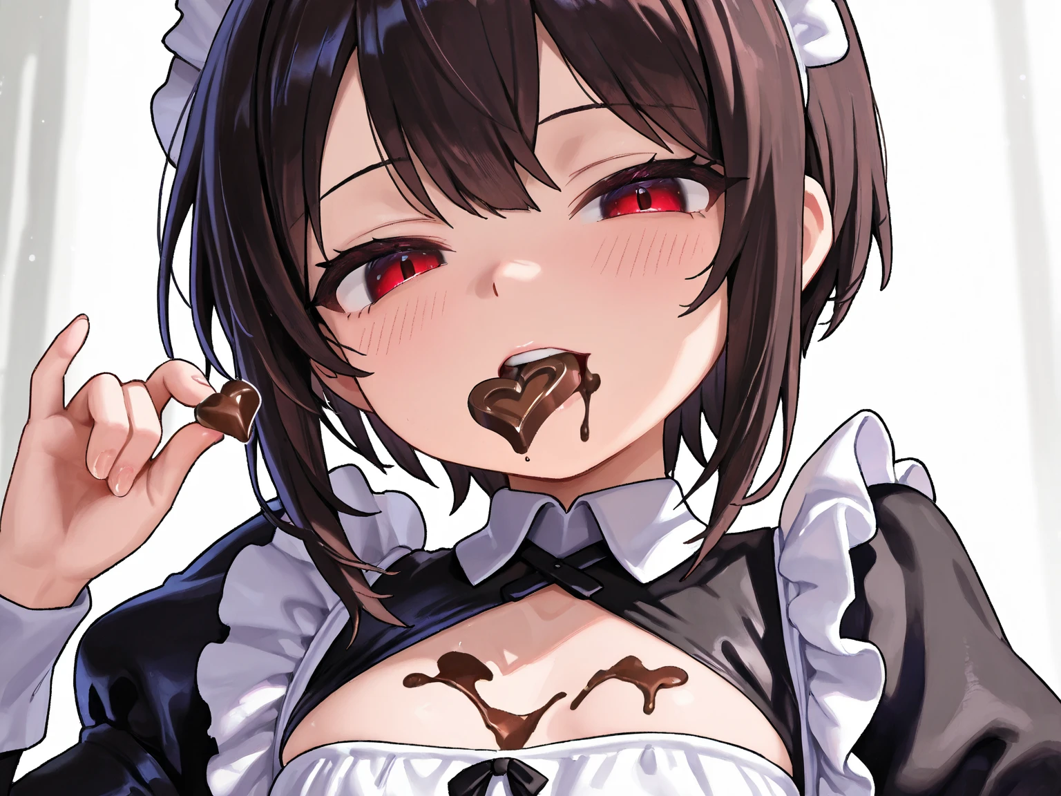 1boy,1woman,mature woman sucking boy's penis,blowjob,woman,black hair,woman focus,look up,sweaty,bukkake on face,naughty bunny costume,at nightclub,cum,detailed skin,sucking,suffering,crying,from above,trembling,short hair,happy,head grab,excessive cum,face focus,