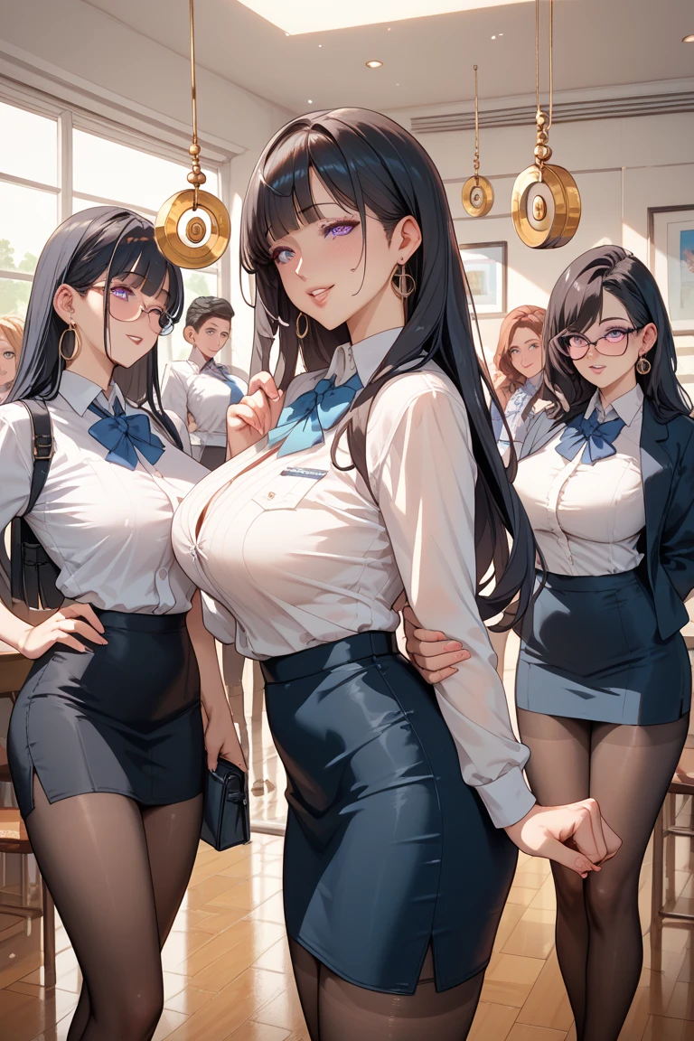 (((Ultra absurdres))), (collage:1.5), (various office scenes), (Looks like it was taken with a camera), (various angle), (ultra-quality), (in 8K), ultla highres, Hyper Detailed, High contrast, Ultrafine Strike, creative refinement, Realistic, extremely detailed CG unified 8k wallpaper, Highly detailed, High-definition raw color photos, professional photograpy, Realistic portrait, Cinematic Light, Beautiful detailed, 20 years old woman, bob cut ,ponytail, blue eyes, (diagonal bangs), (realistic skin:1.3), (Best Quality:1.4), Super Detail, High quality, master piece, lifelike, (sharp focus), Perfect face, Silly, (Wearing a business suit), (office worker), (secretary), Delicate Beautiful Hair and Eyes and Face, Delicate eyes, radiant eyes, Lifelike, Hyper-detailing, (colossal tits:1.7), (Big breasts:1.7), (Beautiful breasts:1.5), ((sexy hip)), Beautiful cute woman, (Bukkake:1.5), (no panties:1.5), (NSFW), (cum in pussy), (pussy), (natural pussy), camel-toe details, (arms behind back:1.3), arms are down, (Cum is Dripping from the crotch), (Cum is Overflowing from the crotch), ((Sexy legs)), thighs, (president's room), (((Seducing the viewer))), (Office lady's sexy self producing), (Changing clothes), wet clothes, (back shot), (back view), slim body