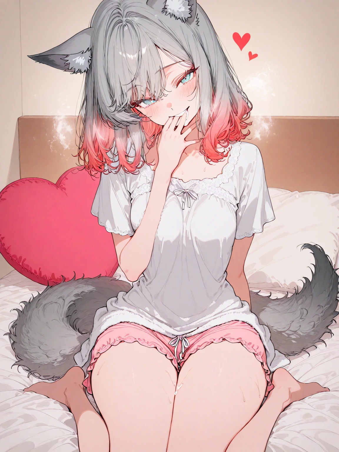 best quality,best resolution,(fluffy anthro furry :1.6),(young :1.6),red eyes,glistering eyes,sparkle eyes,white rabbit girl,white rabbit ears,white rabbit tail,white long hair,wavy hair,messy hair,white fur,,lace, white stockings,glasses,ribbon bowtie,ribbon hair ornaments,luxury room,buliding background,night town,white curtains,looking at viewer,full face blush, amazing face,drool, eyes,close eyes,heart eyes,heart expession eyes,upper body only,open mouth,heavy breath,very hot,sweating,front view,low angle,show  to viewer,plenty cumdrip,plenty  in ,plenty  at ,spread ,zoomin ,