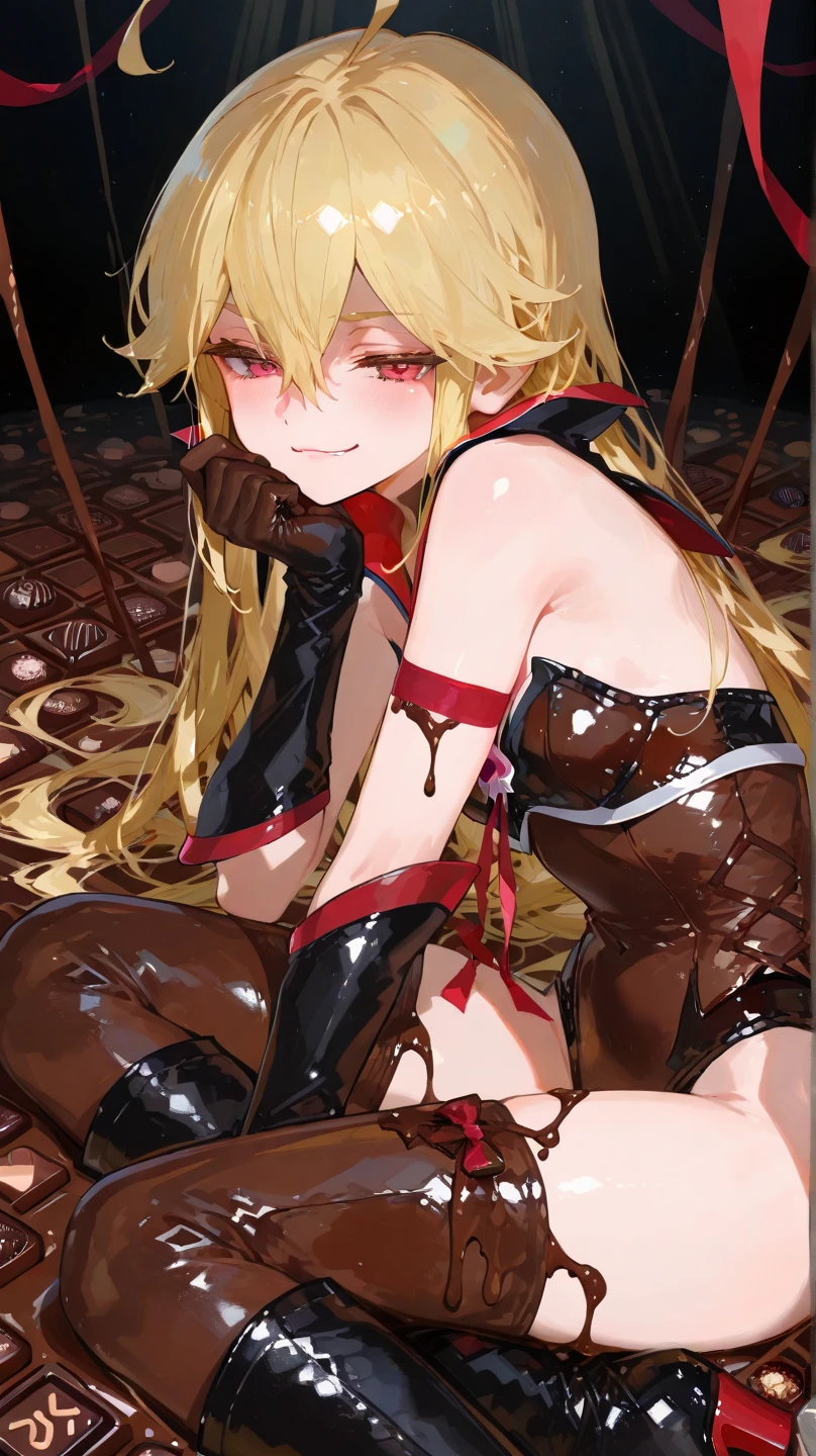 Shiny blond hair, loose hair, very long hair, sophisticated haircut, thin and oval face, very sexy and sophisticated transparent red dress, sexy blue latex suit, sexy black latex catsuit, thighhigh stockings, embarrassed, submissive, nervous smile, cute and blushing 18 years old anime girl, look away because she is embarrassed and blushes, bright blue eyes, detailed face, detailed members, detailed arms, detailed hands, ((((sparkling diamond jewelry)))), tiara, ((makeup)), high heels, puffy sleeves, long gloves, long eyelashes, ((((shiny red transparent dress)))), Girl lying, tied by ropes, shackled, can no longer move, tied tightly, very hard tied up with lots of ropes, hampered by so many ropes that she can no longer move, bound hands and feet, ropes tie his whole body, tied extremely tightly and forcefully to her bed by a lot of ropes, its limbs are strongly tied together by ropes, his torso is tied up with thick cords, her chest is so tied up with ropes that it sticks out, her legs are tied tightly with thick ropes, his hands are tied behind his back with ropes, she can no longer move her feet, her hands which are tied by thick ropes, she desperately tries to free herself, likes to be tied tight with big ropes, likes to be immobilized by big ropes, lying down, his hands and feet are strongly tied to the railing of his bed, his legs are pressed together and tied with ropes, its limbs are held vigorously by imposing ropes, her hands are tied securely behind her back by ropes, her chest is compressed by strong ropes, she is pressed against her bed and restrained by large ropes (shibari, arms behind the back:1.4), (hands on the back), (masterpiece, best quality) 1.5, 1girl, solo, (sexy, beautiful woman, perfect face, perfect eyes, perfect hands), samus aran, black leather dress, kneeling, (shibari, arms behind the back:1.4), (hands on the back), Spread the legs, s&#39;lie in bed by big ropes