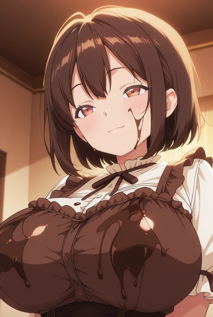 (1girl, shameimaru aya, Touhou), beautiful detailed eyes, red eyes, half-closed eyes, (tareme), (opened big mouth, licking, Sticky tongue), nsfw, (close-up mouth), (curvy, Slender),(cleavage), from above, Highest quality, Super detailed, masterpiece, Ultra-high resolution, 8k, Embarrassing, blush, Lovely, (With tears in my eyes), Sticky saliva