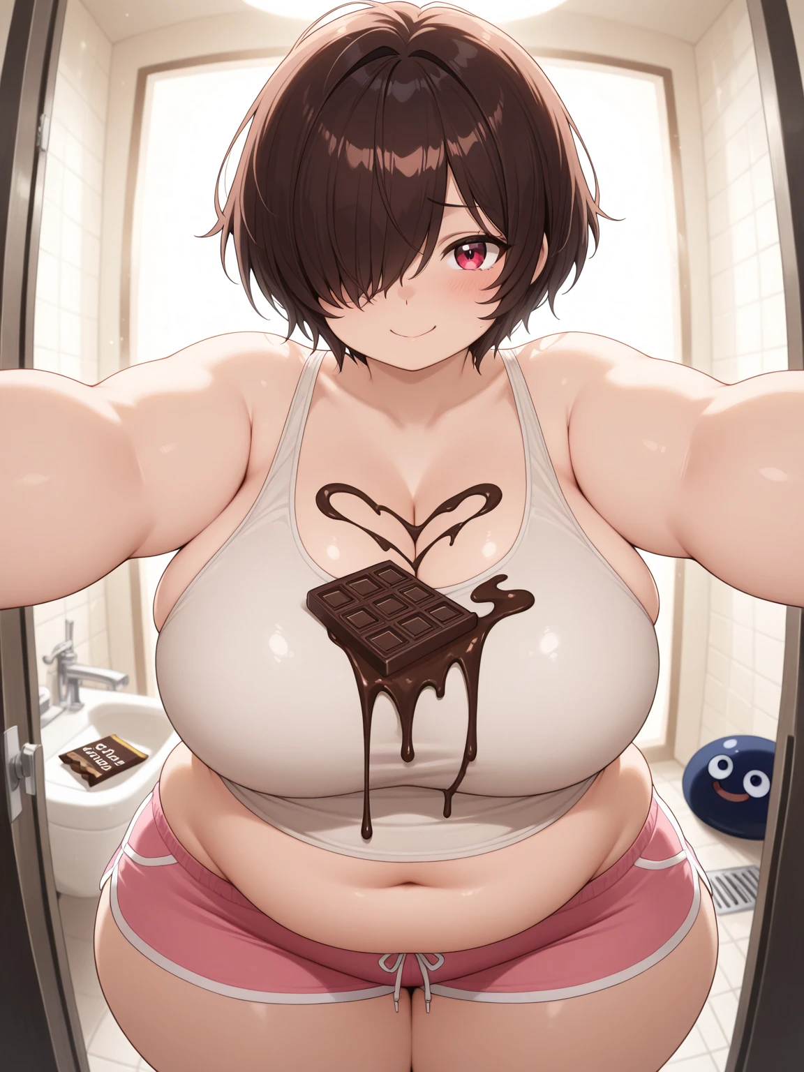 masterpiece,hyperrealistic,ultra detailed,ecchi anime,35 years old,(mature modest woman:1.2),armpit hair,hairy pussy,yellow cheerleading costume,logo vest,glasses,(creampie,excessive cum),at modern bedroom,bukkake,,(adult curvy body),black hair,long tied hair,(tareme),mature curvy woman,trembling,(sweaty),saliva,having sex,cowgirl position,raising knees,look at viewer,ahegao,shouting speech bubble, orgasm,