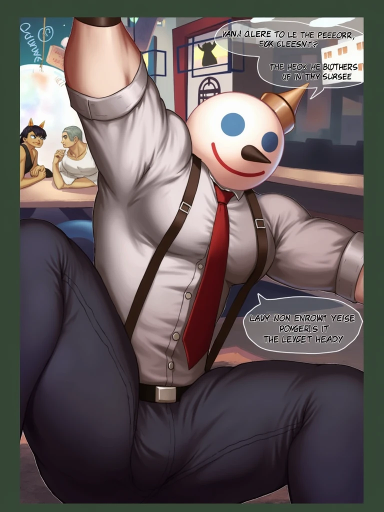 score_9, score_8_up, score_7_up, score_6_up, rating explicit, focus male, source anime, guy, black sclera, Pale skin, Very white skin, clown, blood, abs, nipples, wet, spread legs, low angle, 3d