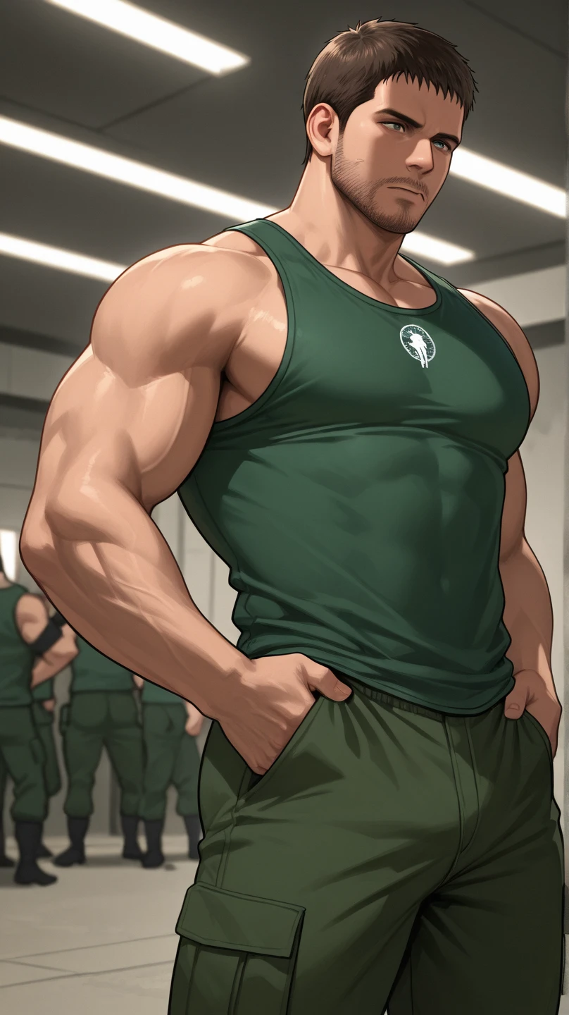 a shirtless 22-year old super muscular sweating male soldier wearing camouflage pants, boots, sweat-drenched, soaking wet, drenched with sweat, sweating profusely, soaking wet with sweat, panting, exhausted, gasping, running in the obstacle course