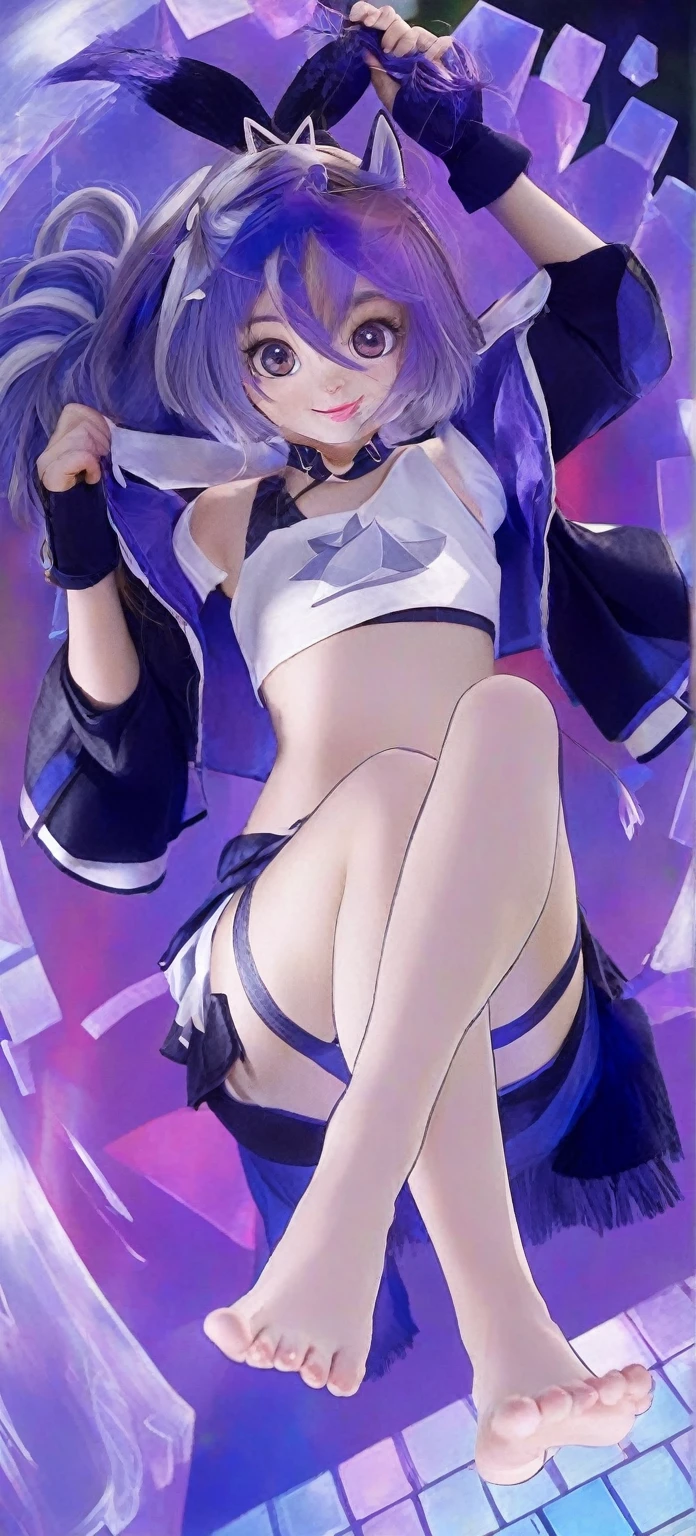 anime girl in a bikini and jacket posing under a cherry tree, seductive anime girl, official artwork, extremely detailed artgerm, high detailed official artwork, detailed digital anime art, [ 4 k digital art ]!!, anime girl in a bikini sitting in a pool with a cat ear, seductive anime girl, beautiful anime girl, very beautiful, extremely detailed artgerm, [ 4 k digital art ]!!, by Shitao, NSFW, 1 girl, Solo, (Little Girl:1.1), Very cute, Micro Bikini, White swimsuit, See-through, Shiny skin, Wet body, wedgie, Sea, skyporn, shortstack, Standing, short hair, small breasts, areolae slip, (Breasts out:1.4), (Wind:1.2), bob cut, purple eyes, bangs, blunt bang, ((bob cut)), bobcut, ((detailed)), masterpiece, Brilliant Colorful Paintings, ((flat chest)), unexpressive,