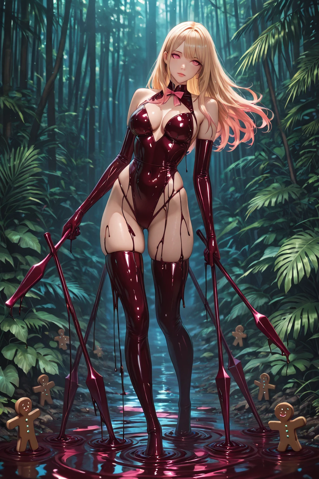 8k, best quality, real picture, intricate details, ultra-detailed, ultra highres, depth field,(photorealistic,realistic:1.2), masterpiece,photo of 1girl, wonder woman, breasts,, cleavage, wounded, superhero, lying, on back, realistic, (torn armor, ripped leotard:1.3),  (dirty, bruise,blood:1.3), blue eyes, black hair, lips, makeup, long hair, solo, (revealing ripped clothes, torn clothes:1.3), ruined city background,
best quality, realistic, photorealistic, (intricate details:1.2), (delicate detailed), (cinematic light), clear line, sharp focus, realistic face, detailed face,- [ ] wide leg spread, red face, lying down, excited, on the bed, ((sweating)), heavy breathing , wet Crotch area, wet thighs, (((Potential NSFW))), Beautiful girl with accentuated slender abs: 1.4, tip sticking out, areola protruding, pubic shape clearly visible, gal , Lots of lashes, Lame on the eyelids, Bright red lips, Pure red heels, Pubic hair, Lower abdomen bristles, Crotch open, are large and about to spill out of bra, See-through underwear, Pubic hair sticks out of underwear