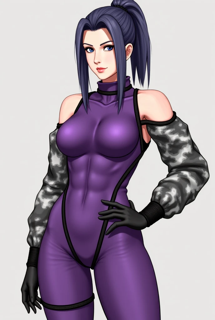absurdres, (best quality), (masterpiece),(ultra-detailed:1.2),(photorealistic:1.1),(highres), 1girl, konan \(naruto\), (akatsuki outfit:1.1), labret piercing, (paper:1.2), looking at the viewer, robe unbuttoned, cleavage, (((sitting on the table inside dark room))), night time, busty, large breasts, akatsuki robe with red clouds