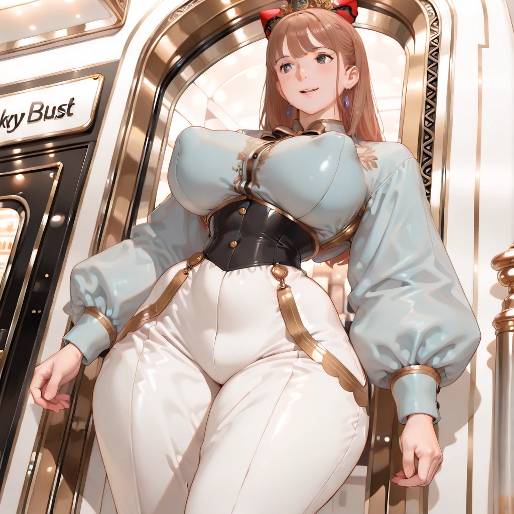 Full body image, bus completely packed with several Men around Princess Zelda in Ultraman costume, squeezing her body, elderly hairy old man with glasses 90 years old bearded holding her from behind. She has huge breasts, red hair in the wind, eyes light green, her outfit has a black shirt with white shot and white corset. They are all around her to cover up the old man's actions. She is happy giving a beautiful smile and showing off. Anime style, (16k:2.0), (highly detailed), (maximum quality), (maximum resolution), sharp focus.